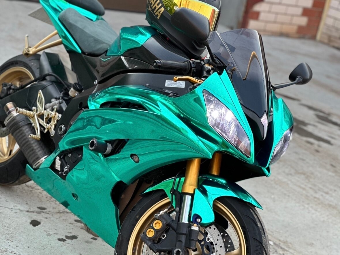 Купить б/у Yamaha YZF-R6 в Набережных Челнах: зелёный спорт-байк 2008 ...