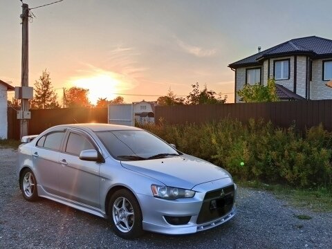 2008 Mitsubishi Lancer X, серебристый, 950000 рублей