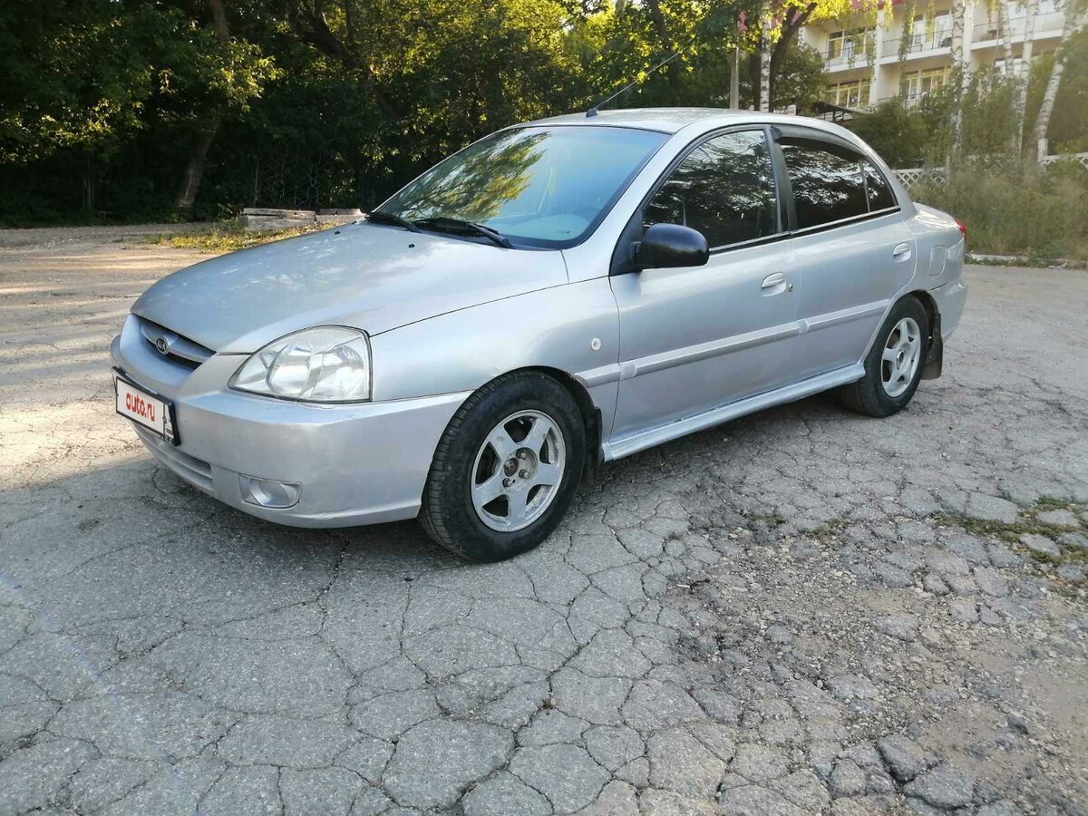 Купить б/у Kia Rio II 1.4 AT (97 л.с.) бензин автомат в Санкт-Петербурге: фиолет