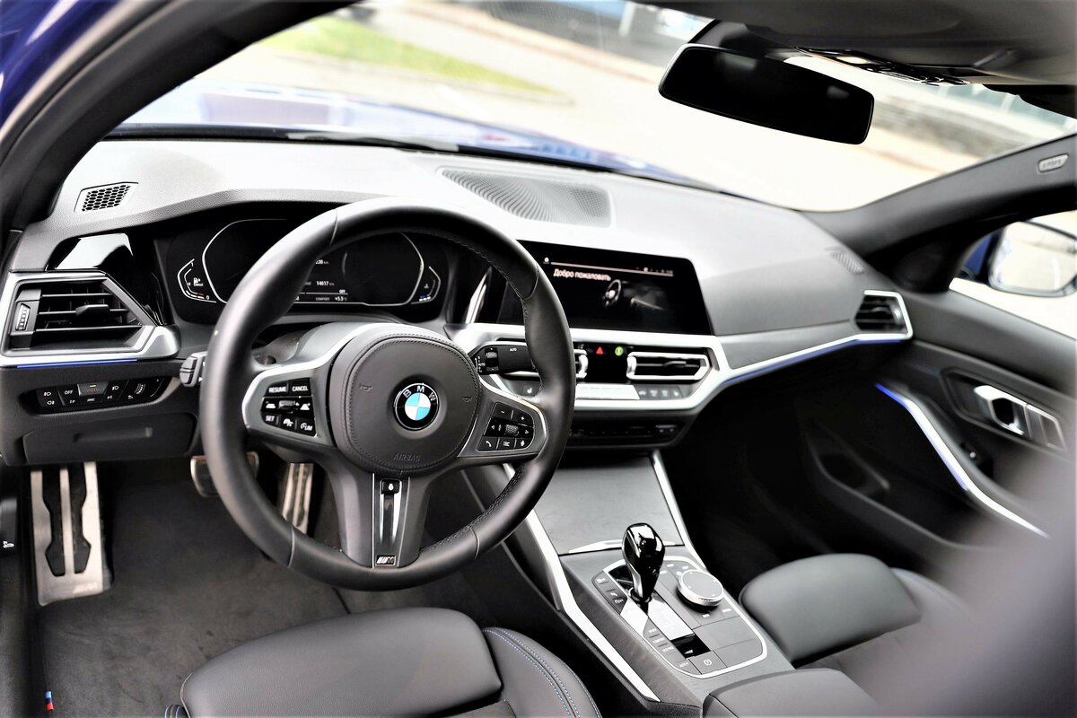 2021 BMW 3 серии 320d xDrive VII (G2x), синий, 3950000 рублей - вид 12