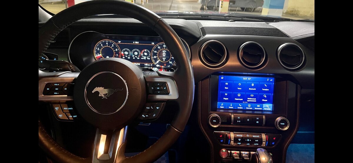 2019 Ford Mustang VI Рестайлинг, синий, 3290000 рублей - вид 10