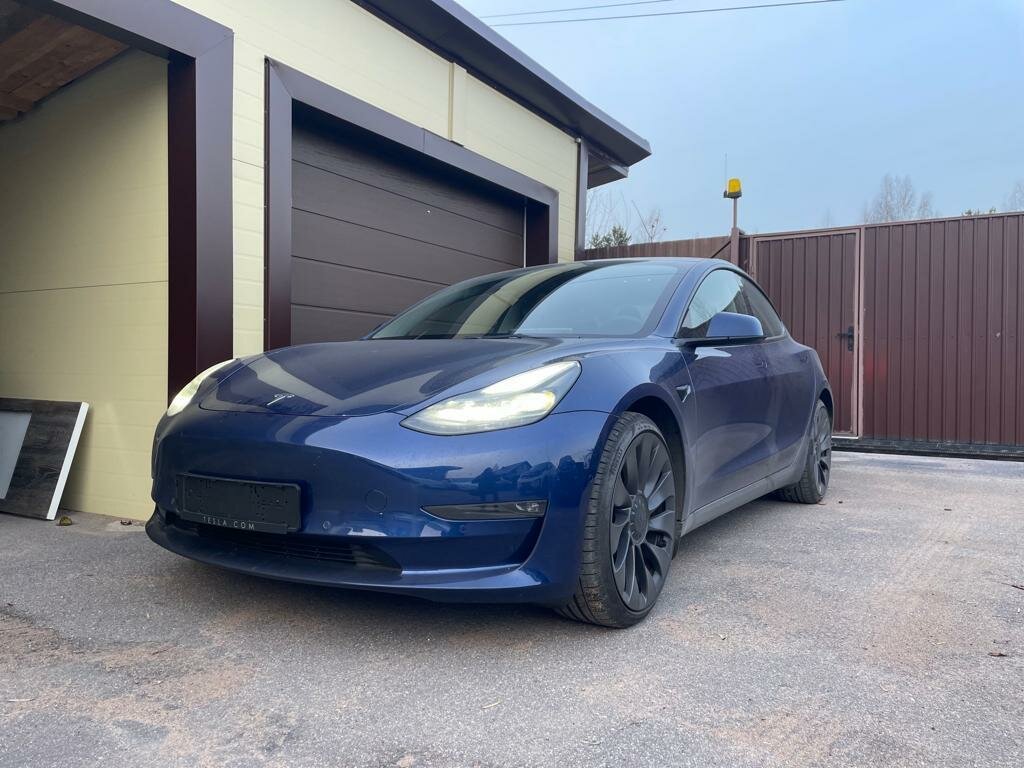 2021 Tesla Model 3 Performance I, синий