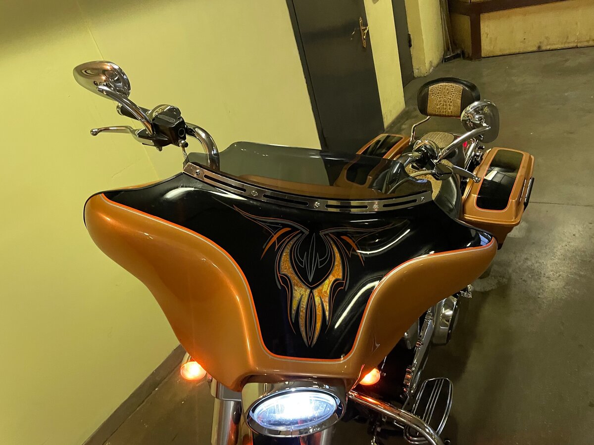 2007 Harley-Davidson Street Glide, оранжевый, 720000 рублей - вид 9