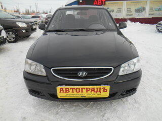 2007 Hyundai Accent ТагАЗ II, чёрный, 315000 рублей, вид 1
