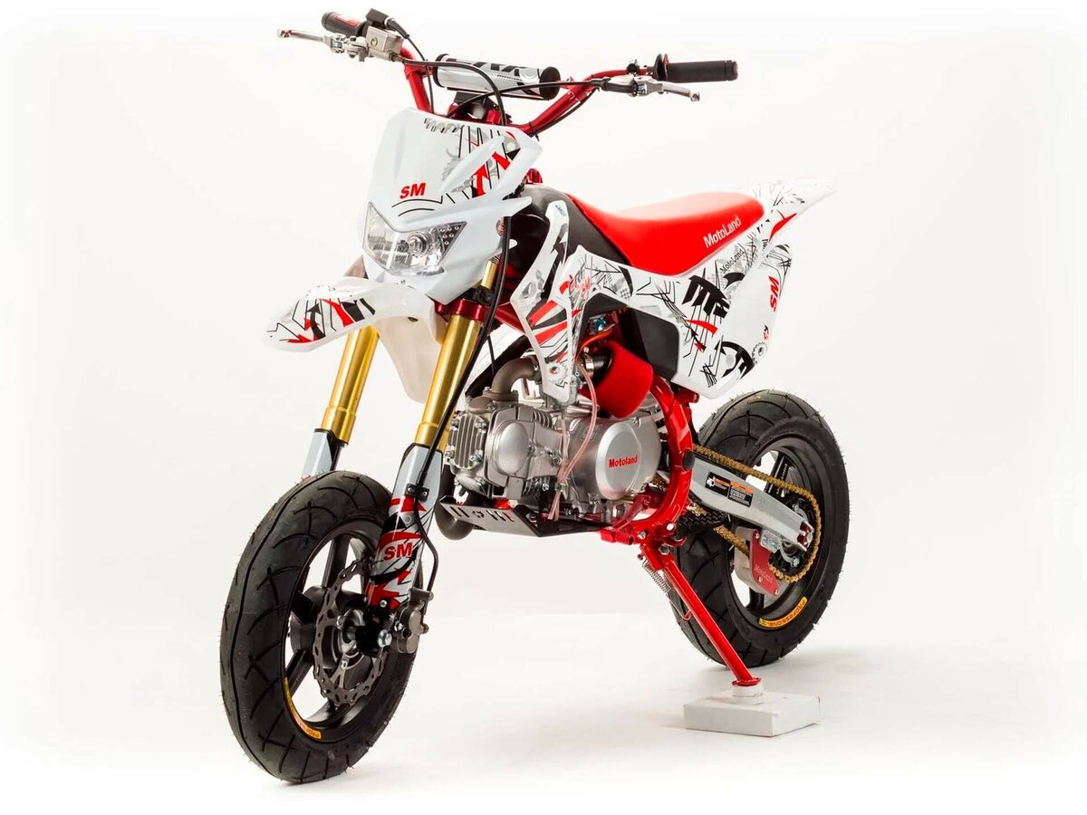Купить новый Motoland CRF125 карбюратор в Казани: красный питбайк 2024 ...