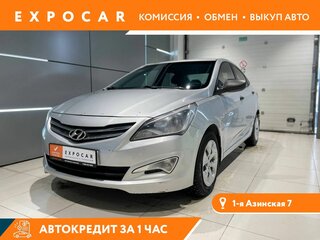 2014 Hyundai Solaris I Рестайлинг, серебристый, 580000 рублей, вид 1