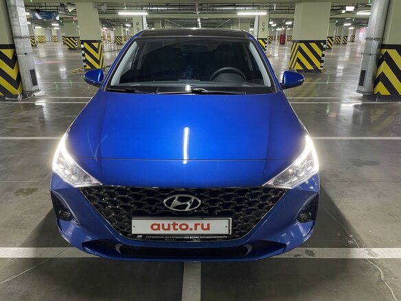 2021 Hyundai Solaris II Рестайлинг, синий - вид 2