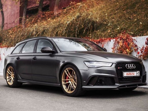 2015 Audi RS 6 III (C7) Рестайлинг, серый - вид 2