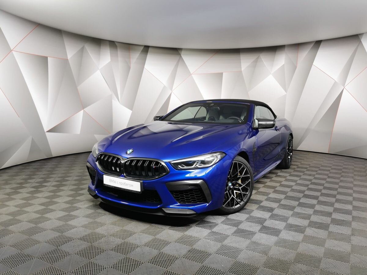 BMW m8 Cabrio синий