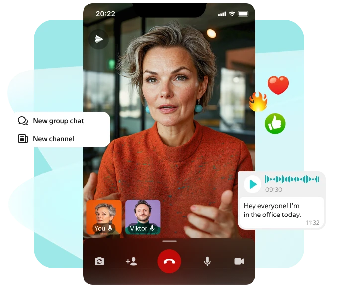Use text, audio, or video
