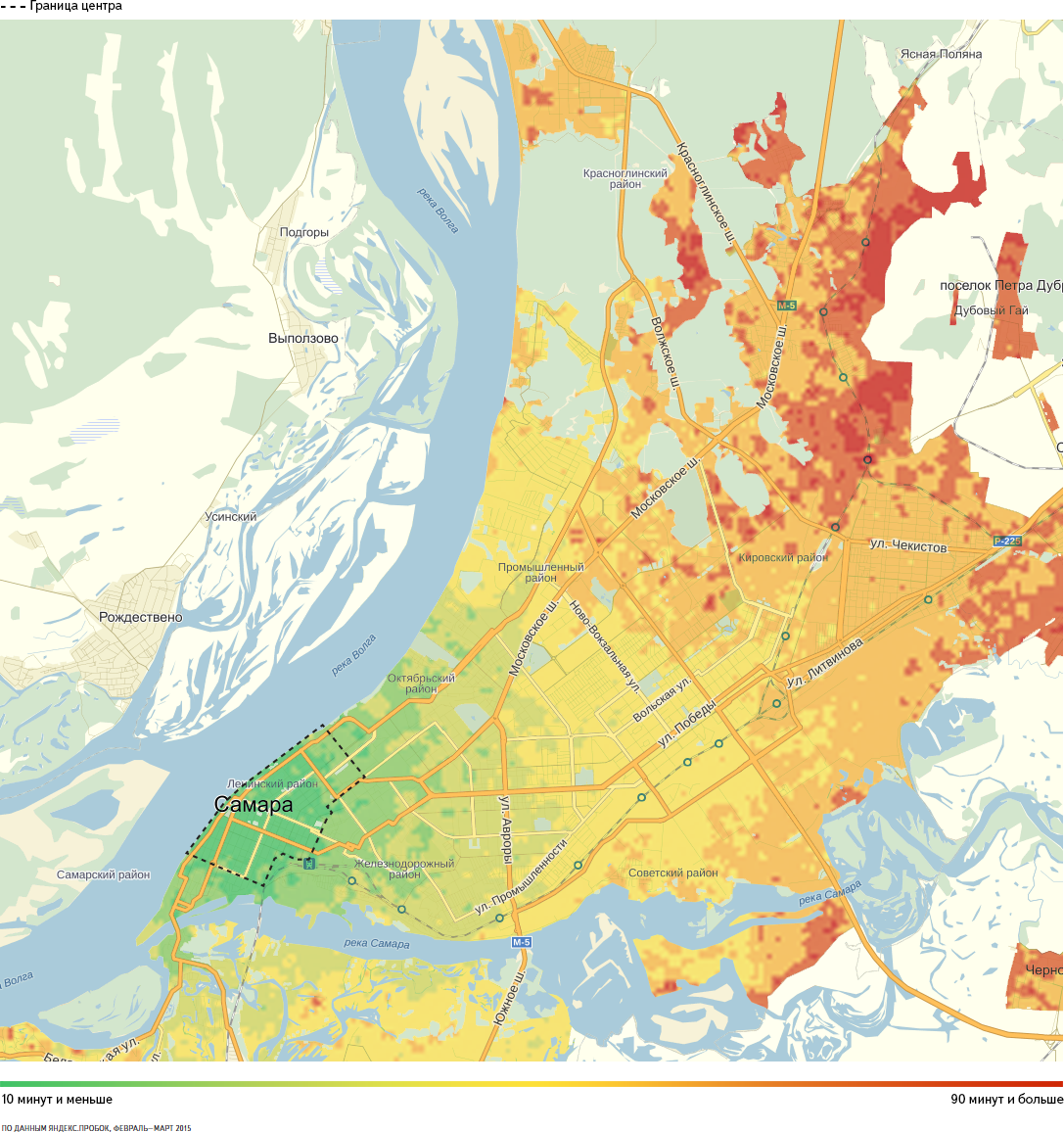 Карта районов самары с границами