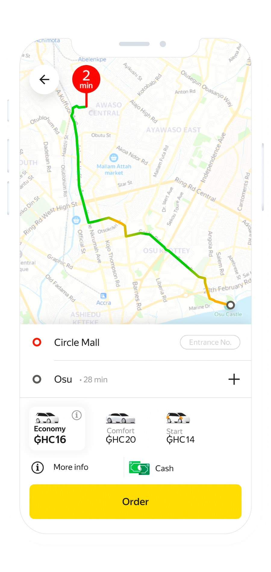 Yango Lite. RideHailing Service