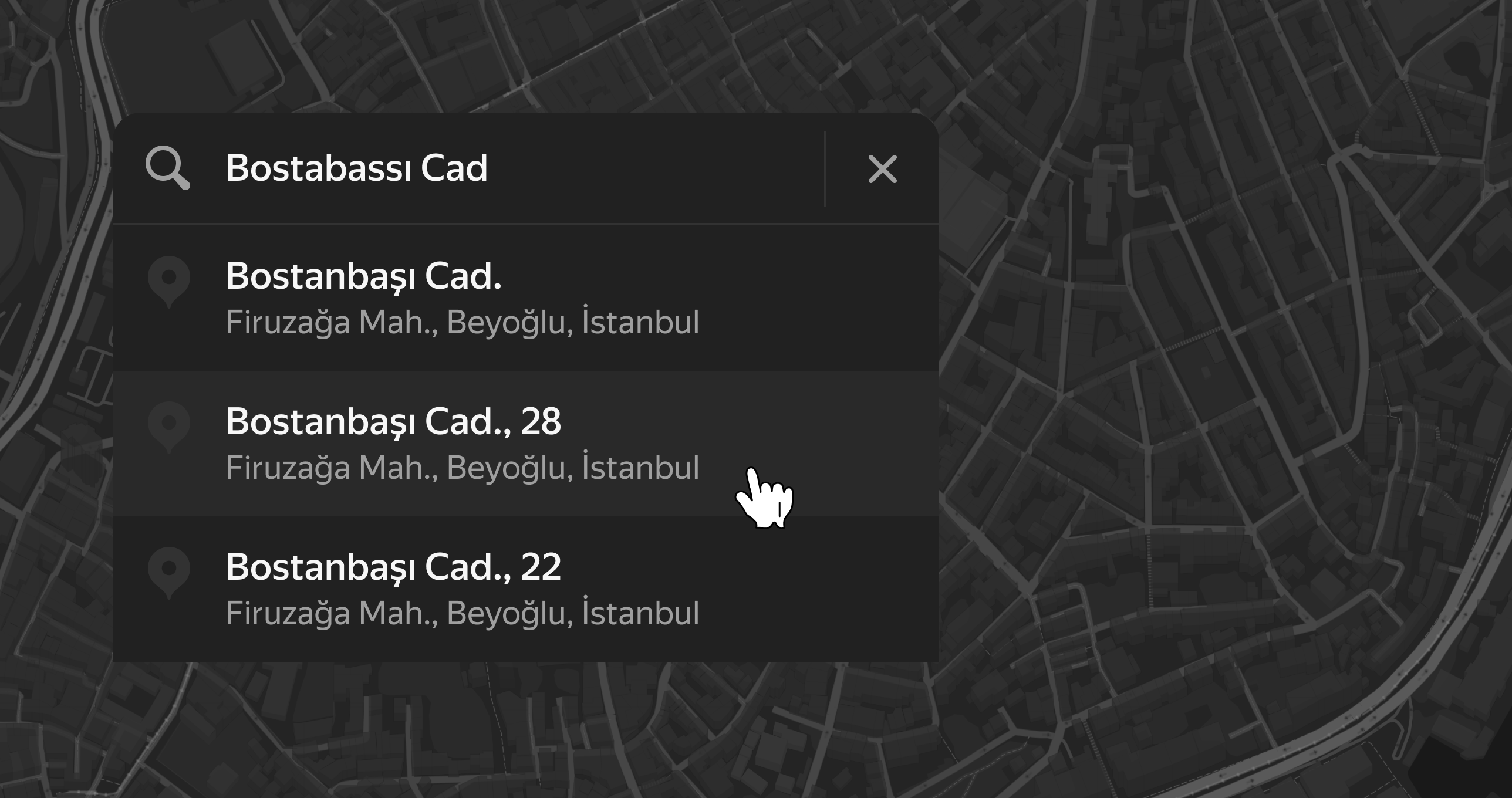 Lojistik ve teslimat — Yandex Maps API