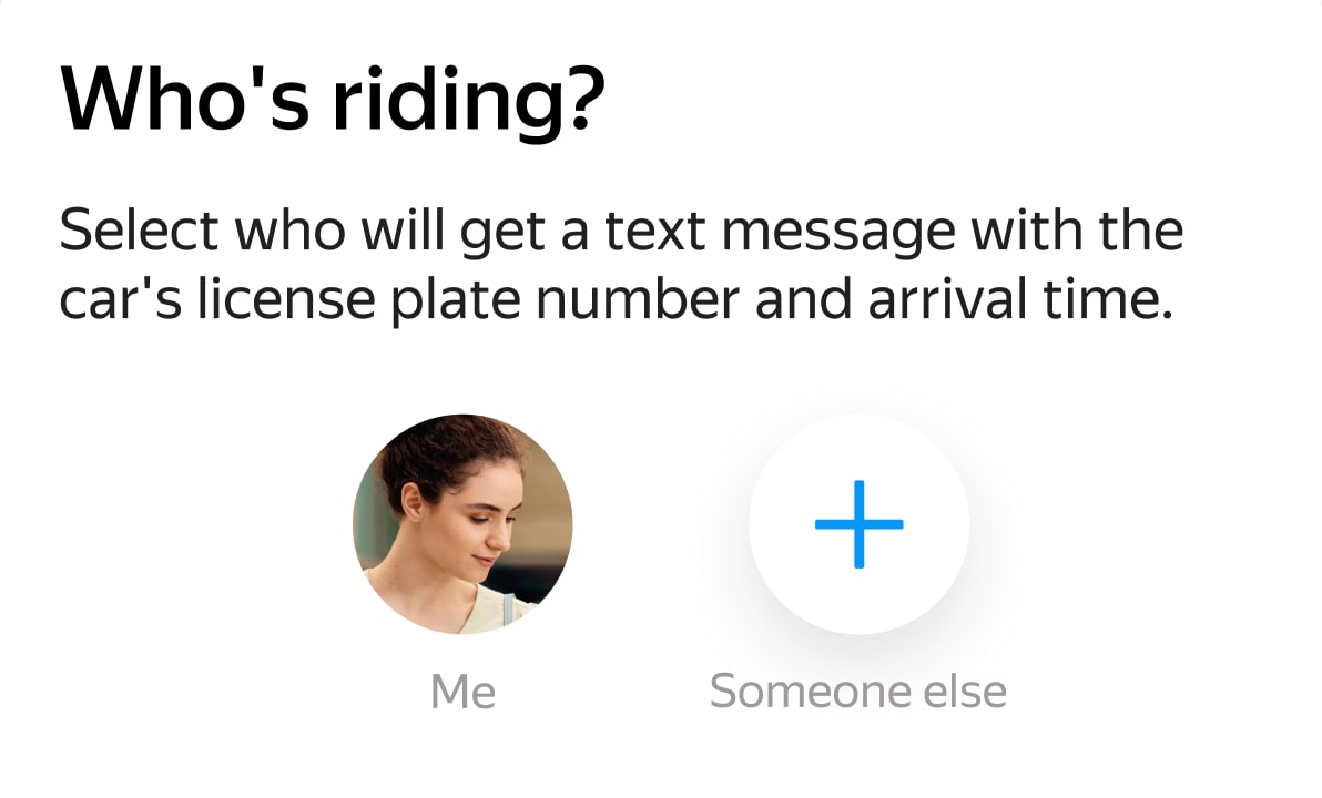 Request rides for someone else