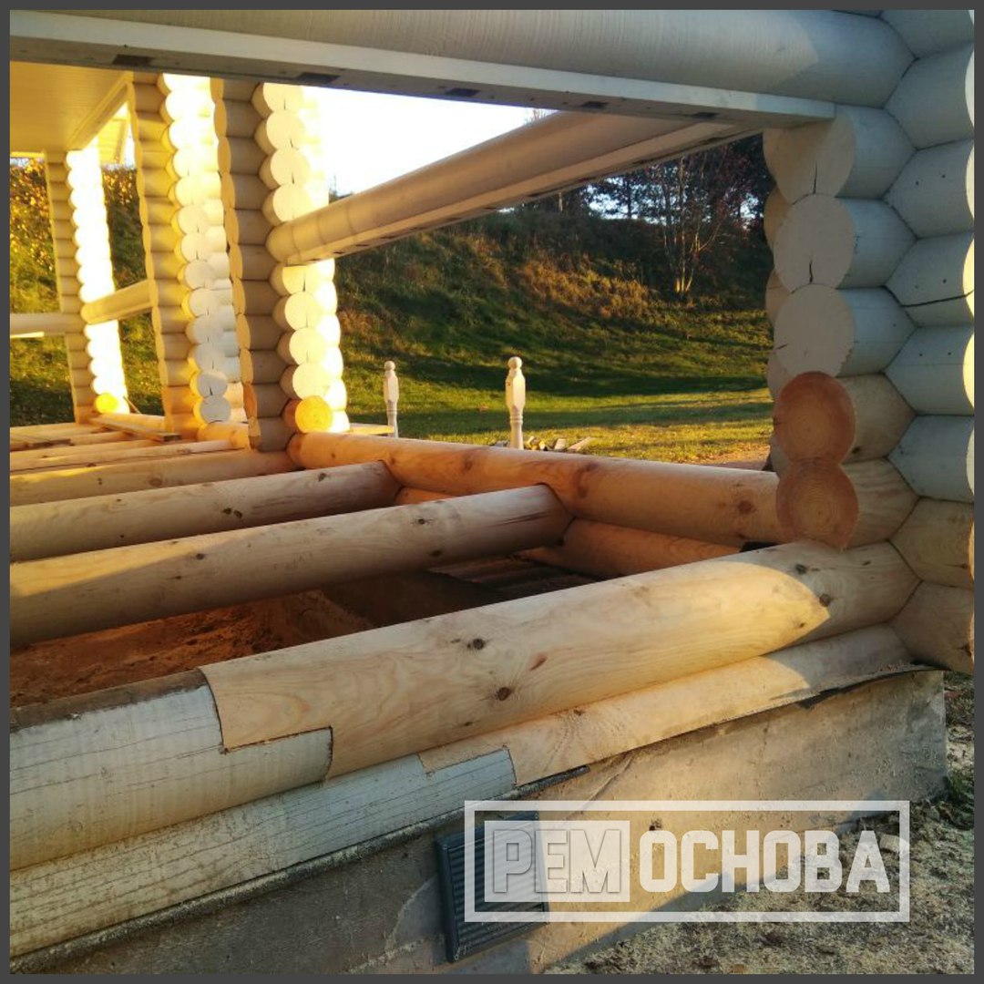 Замена нижнего бревна в бане на кирпичную кладку 82 фото