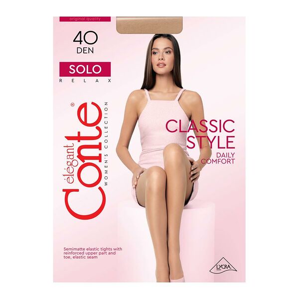 Колготки женские Conte Elegant Solo 40 den Natural размер 4
