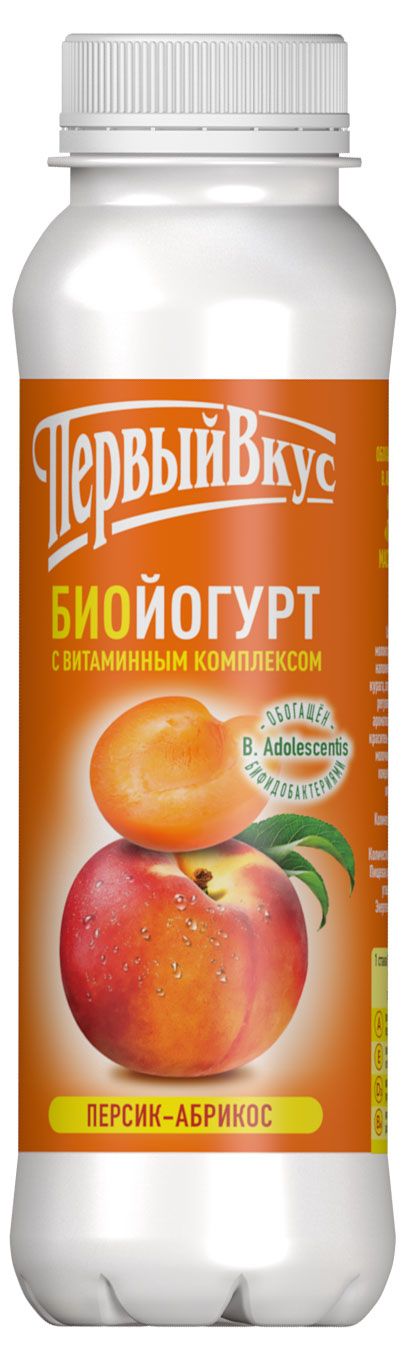 

Биойогурт Первый Вкус Персик-Абрикос 2.5% 270 мл