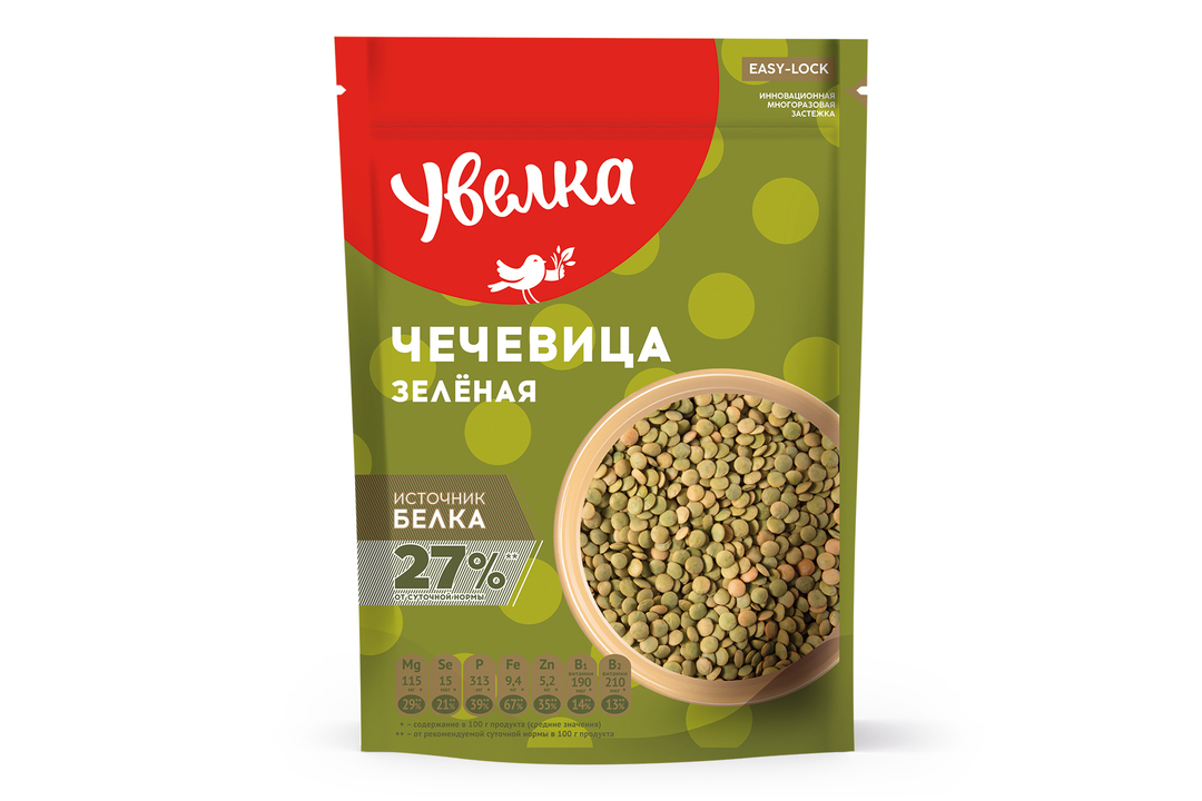 

Чечевица зеленая Увелка 450 г