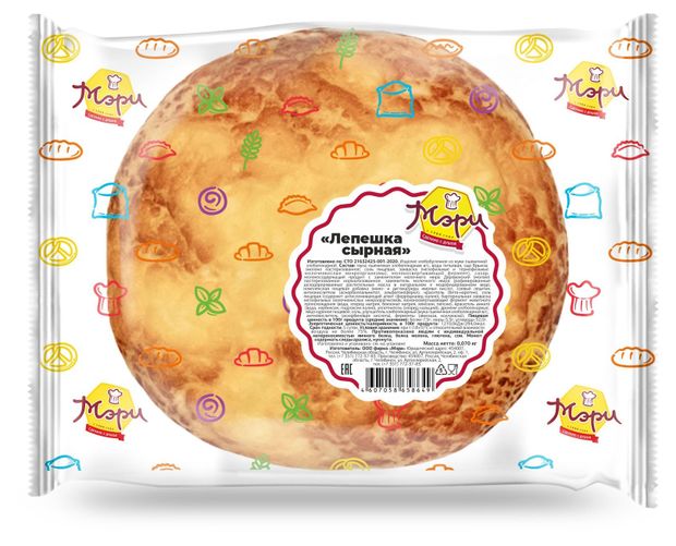 

Лепешка пшеничная сытная Мэри сырная с брынзой 70 г