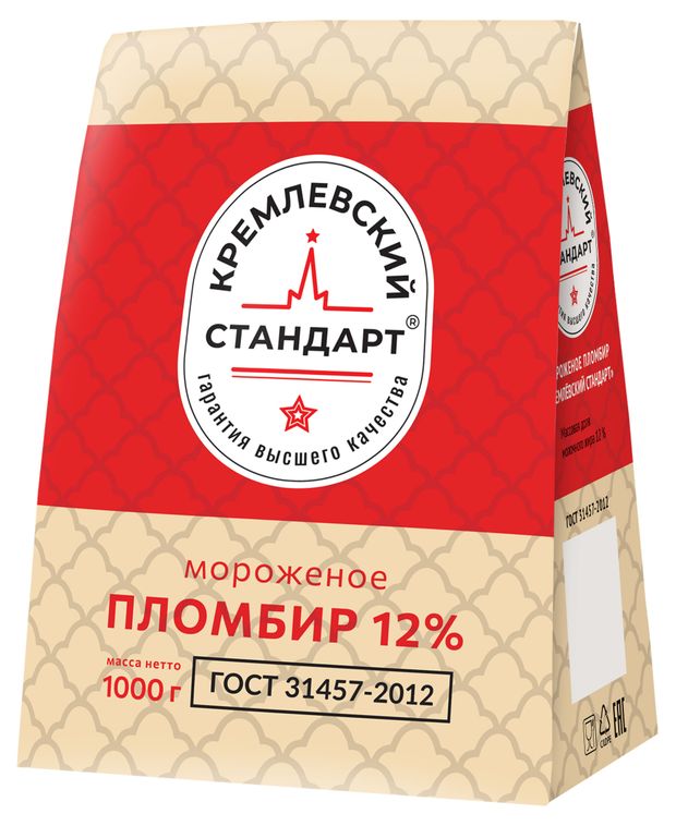 

Мороженое Кремлевский стандарт пломбир 12% 1 кг