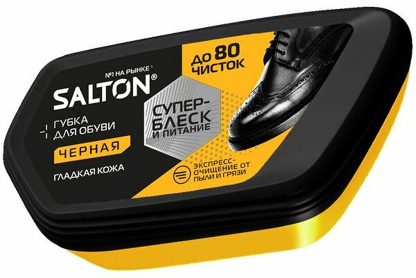 Губка для обуви Salton Волна для гладкой кожи чёрная