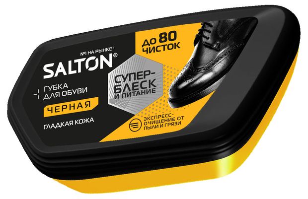 

Губка для обуви Salton Волна для гладкой кожи чёрная