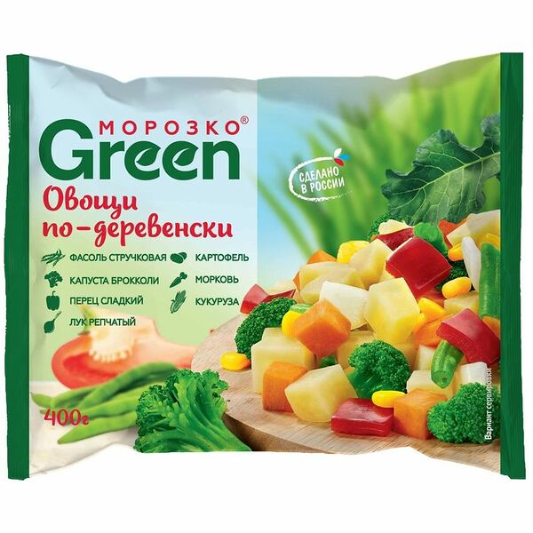 Смесь овощная Морозко Green Овощи по-деревенски, 400 г