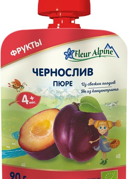 Пюре Fleur Alpine Organic Чернослив с 4 месяцев 90г