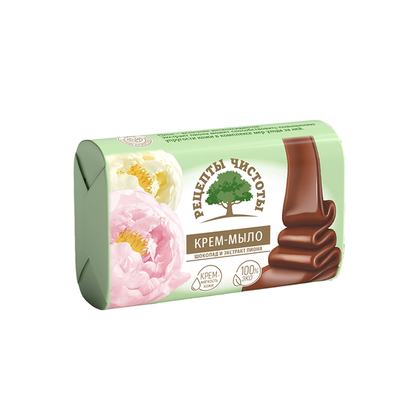 Мыло туалетное Рецепты чистоты Шоколад-Пион 100 г