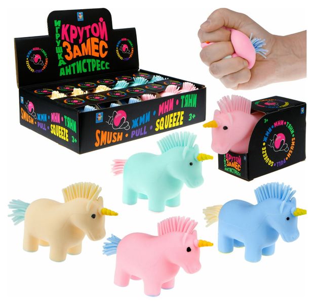 

Игрушка-жмяка 1Toy Крутой замес Единорог, 12х6 см, в ассортименте