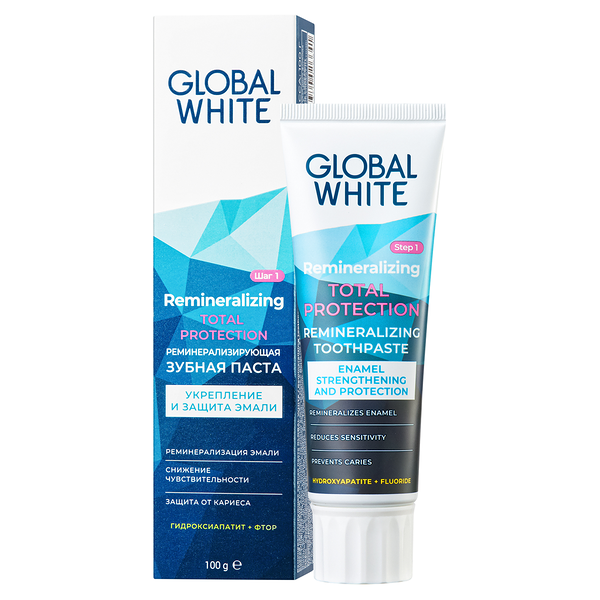 Зубная паста Global White Remineralizing Total Protection 100 г