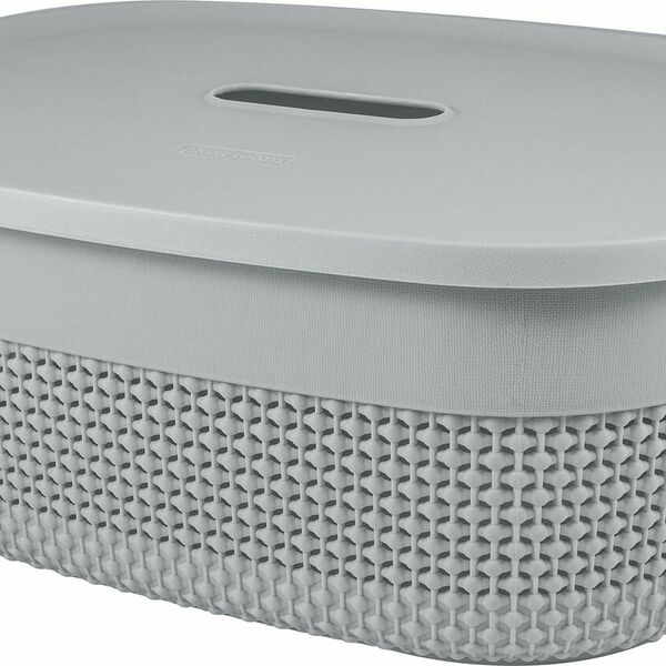 Корзина Plast Team OSLO пластиковая 29х38х15 см, серый, 12 л