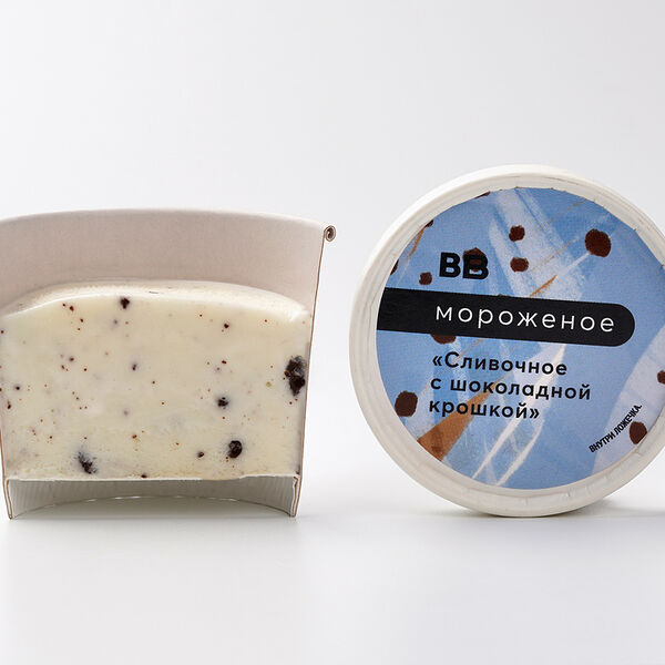 Мороженое ВкусВилл сливочное с шоколадной крошкой