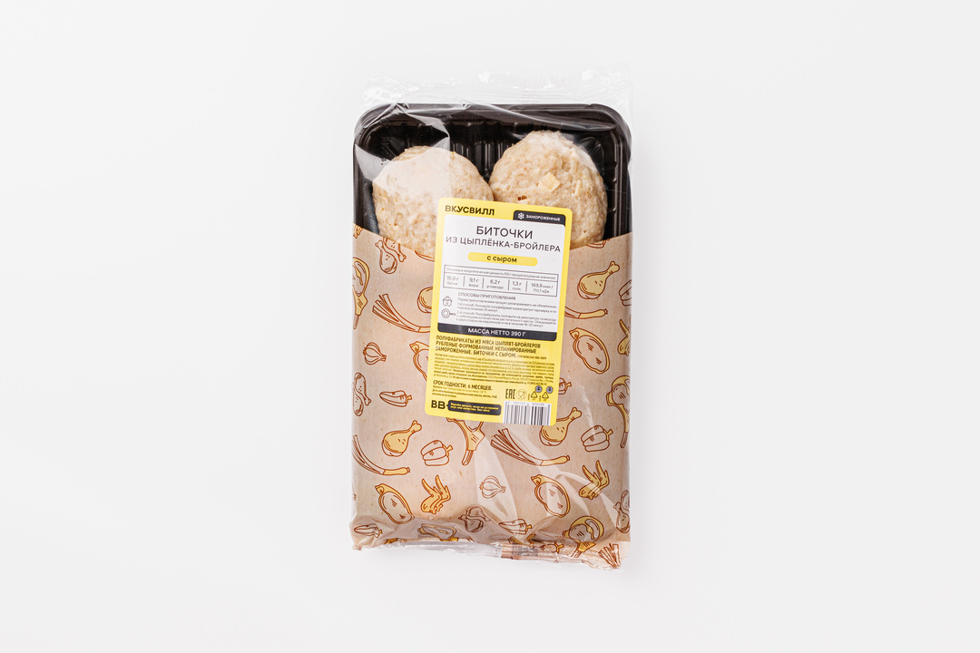 

Биточки куриные с сыром, замороженные