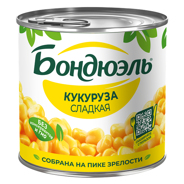 Кукуруза консервированная Бондюэль сладкая 340 г