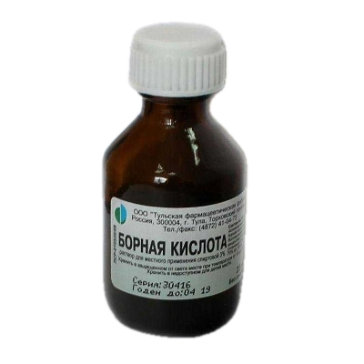 Борная кислота раствор для местного применения спиртовой 3% 25 мл