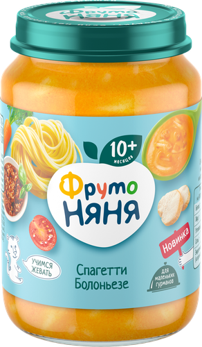 

Пюре ФрутоНяня спагетти болоньезе с 10 месяцев 190 г