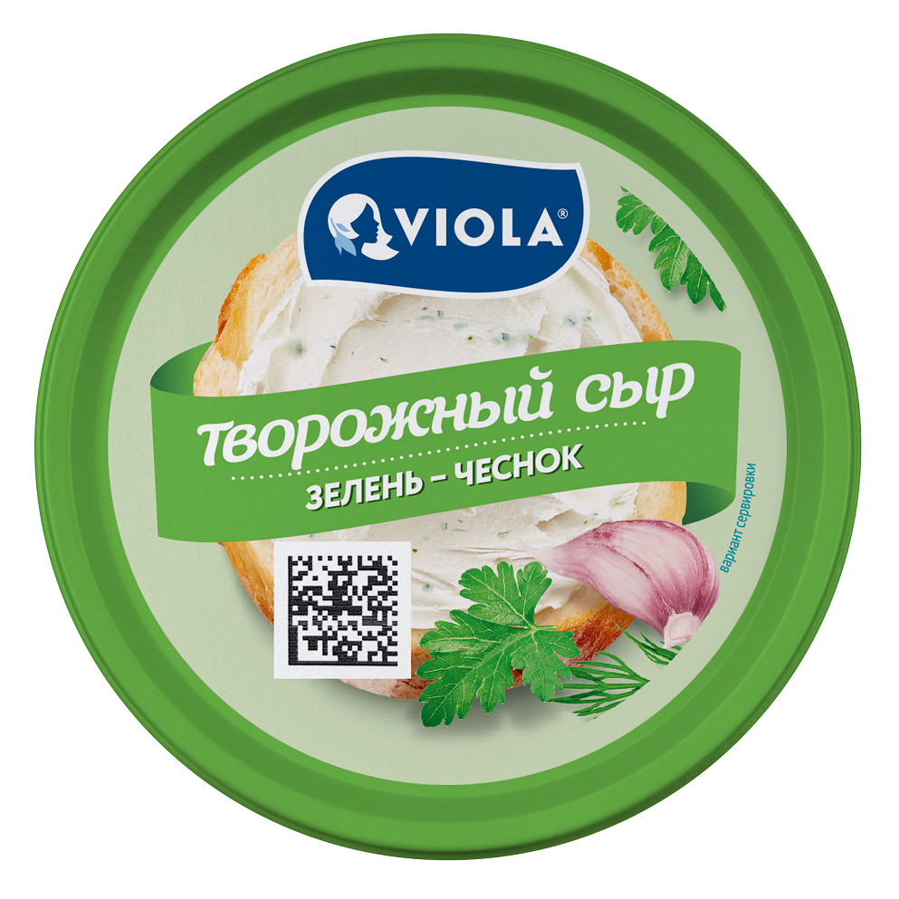 

Сыр творожный Viola с зеленью и чесноком 66% 140 г