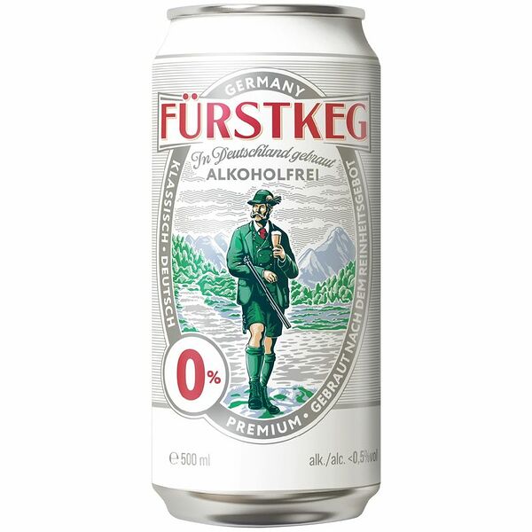 Пиво безалкогольное Fürstkeg Alkoholfrei светлое фильтрованное 0.5%, 500мл