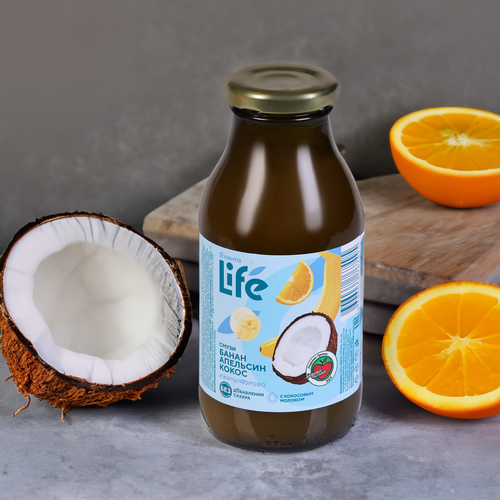 

Смузи Лента Life Банан, апельсин, кокос, 0.3 л