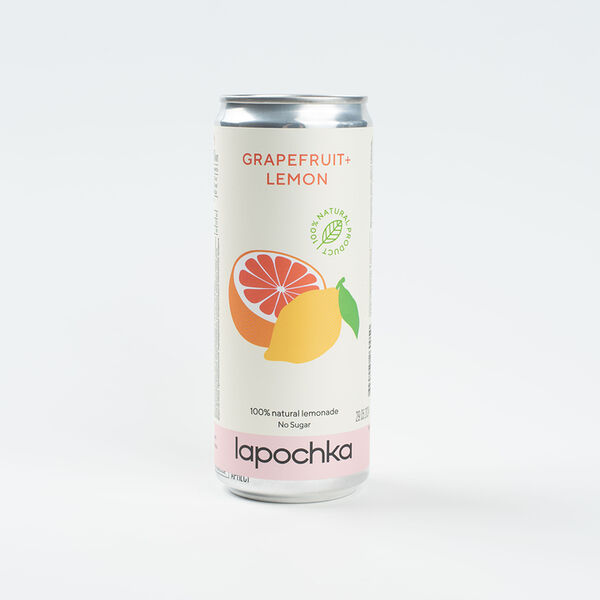 Напиток безалкогольный Lapochka грейпфрут-лимон среднегазированный 330 мл