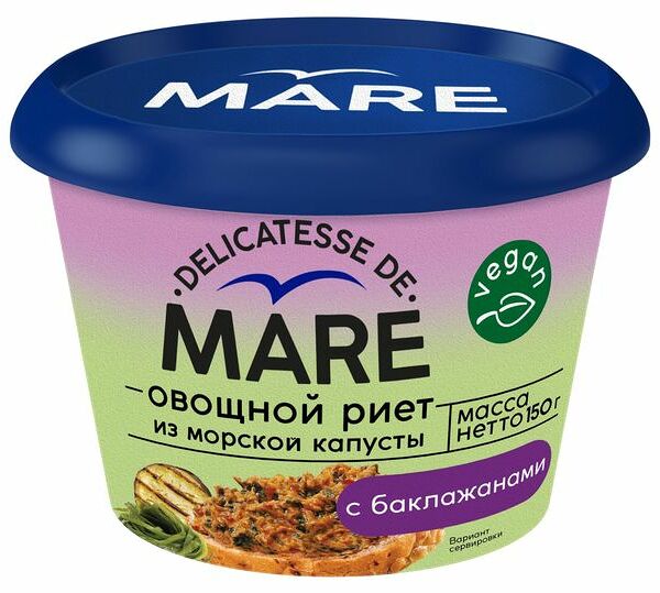 Риет овощной Delicatesse De Mare из морской капусты с баклажанами