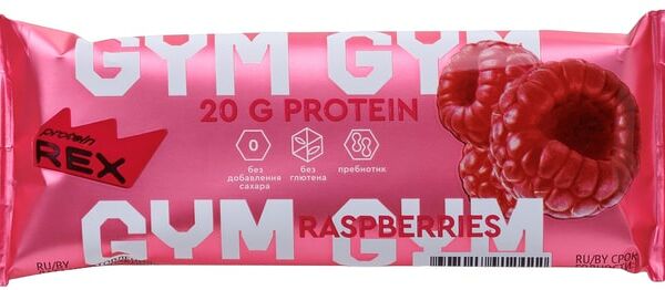 Батончик ProteinRex протеиновый GYM Малина-йогурт 60г