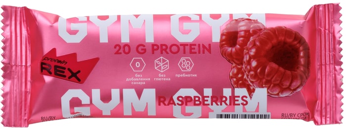 

Батончик протеиновый ProteinRex Gym со вкусом малины-йогурта 60 г