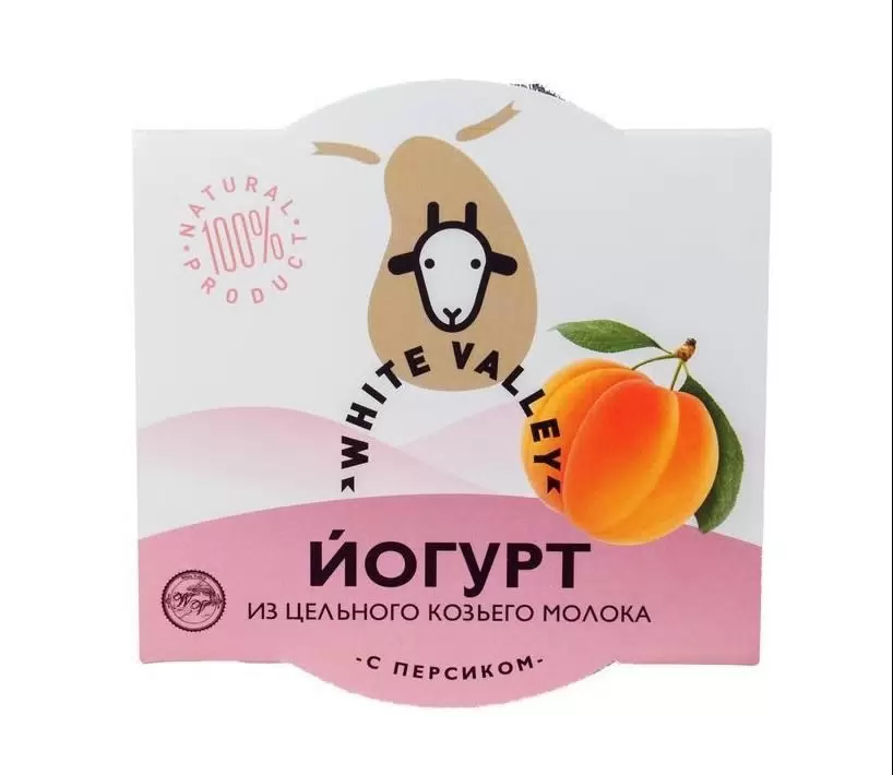 

Йогурт Wite Valley из козьего молока персик 2.8-5.6% 160 г