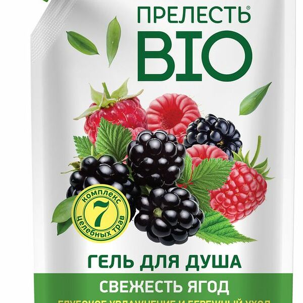 Гель для душа Bio Прелесть Свежесть ягод, 1000 мл