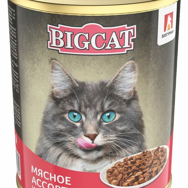 Мясные консервы для кошек Зоогурман Мясное ассорти кусочки в желе, 350г