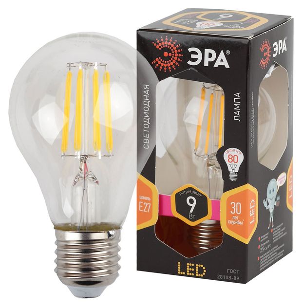 

Лампа светодиодная Эра flm led 9-75w e27 теплый свет