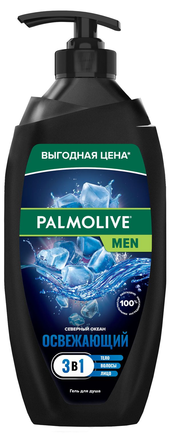 

Гель для душа и шампунь Palmolive Men Северный океан, 750 мл