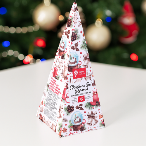 

Набор чая черного Dolce Alberto Big Pyramid Xmas Яблоко, корица, 10 пакетиков 70 г дизайн в ассортименте
